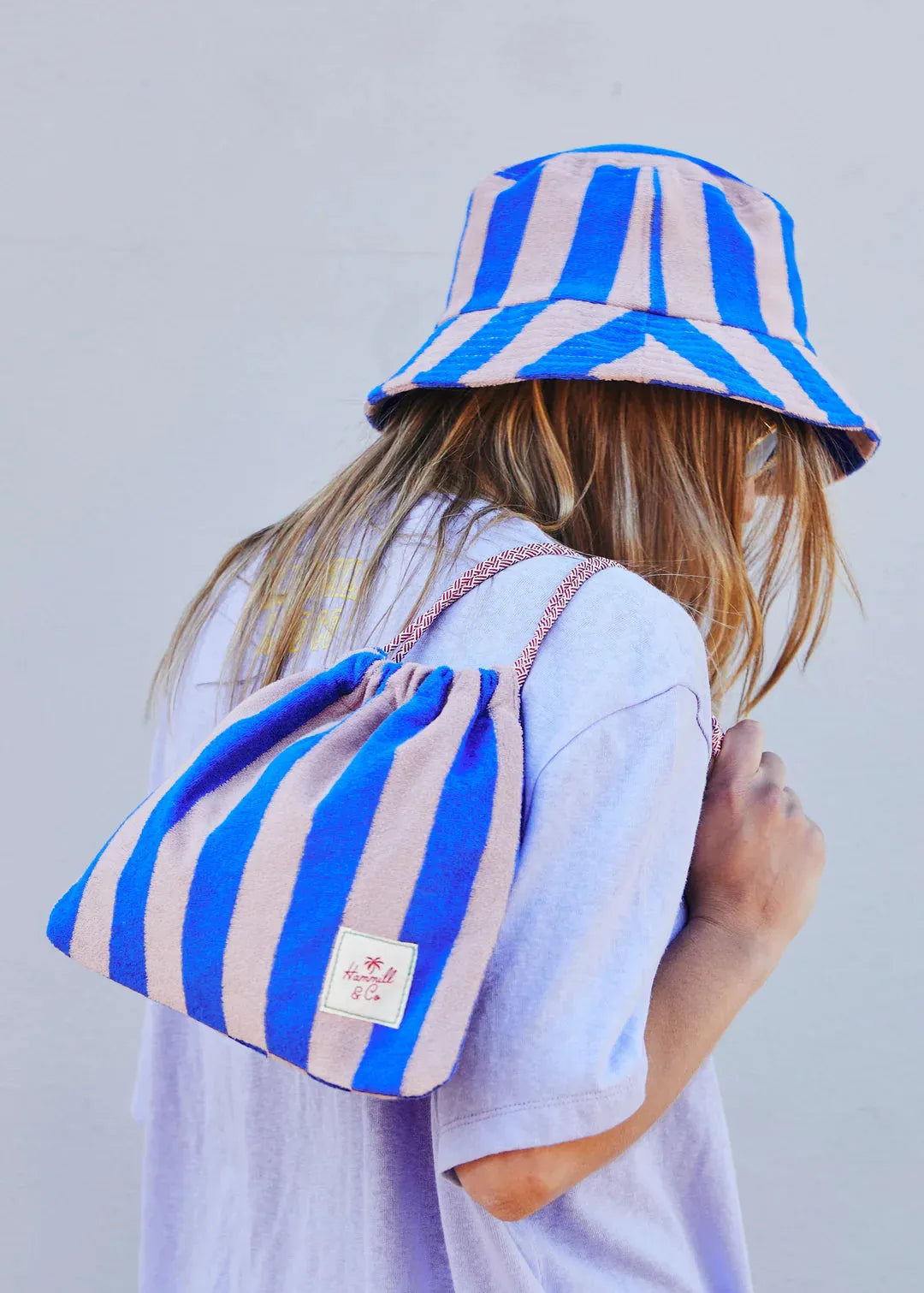Hammil and co STRIPE BUCKET HAT - ROYAL/MUSK - Stay Wild Collective  