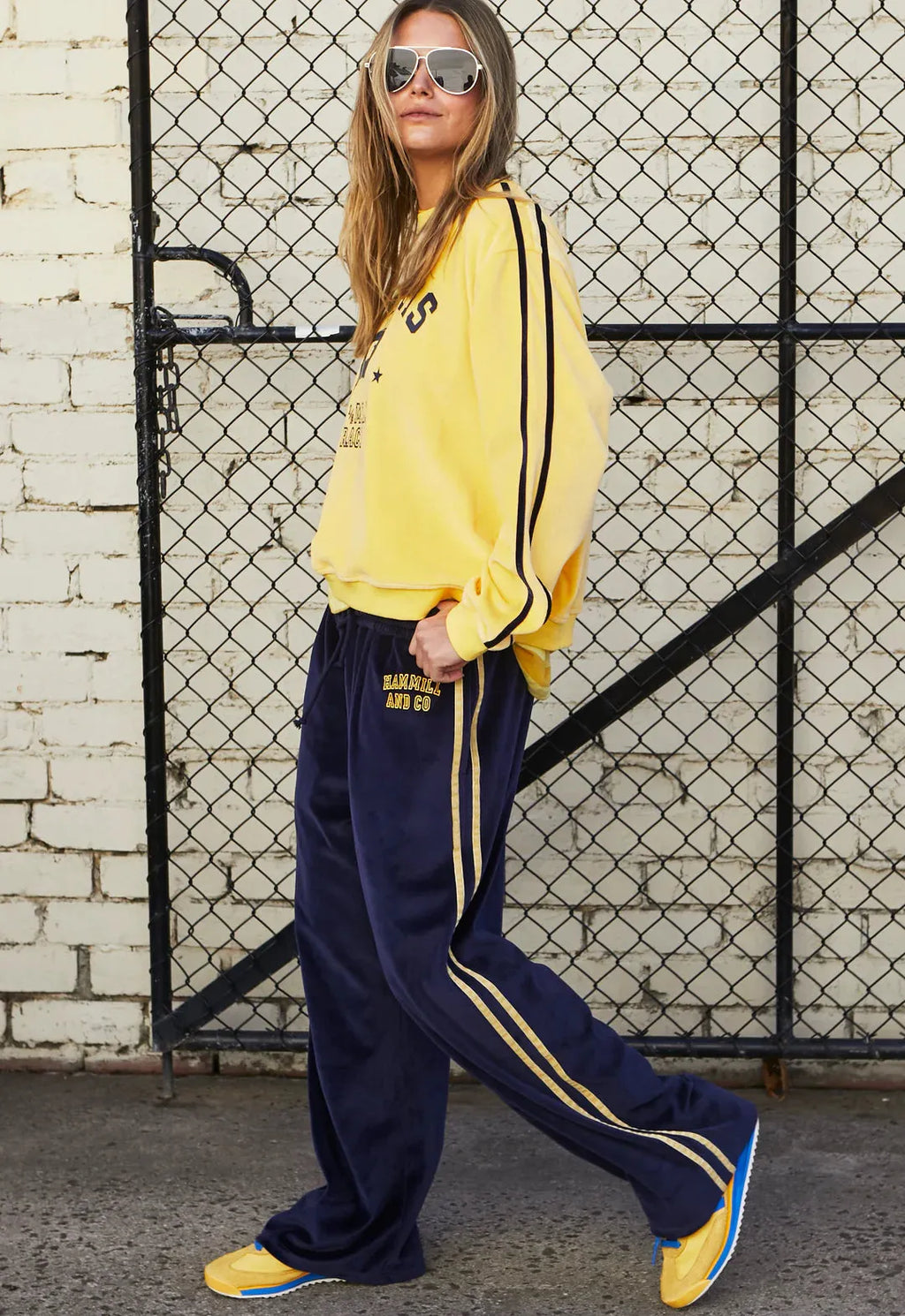 Hammil and co lemon velour sweat - Stay Wild Collective  