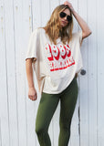 Hammil and co logo v neck tee natural - Stay Wild Collective  