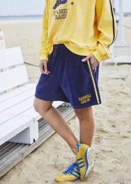 Hammil and co navy and yellow shorts - Stay Wild Collective  