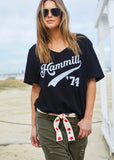 Hammil and co v neck tee black - Stay Wild Collective  