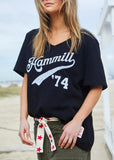 Hammil and co v neck tee black - Stay Wild Collective  