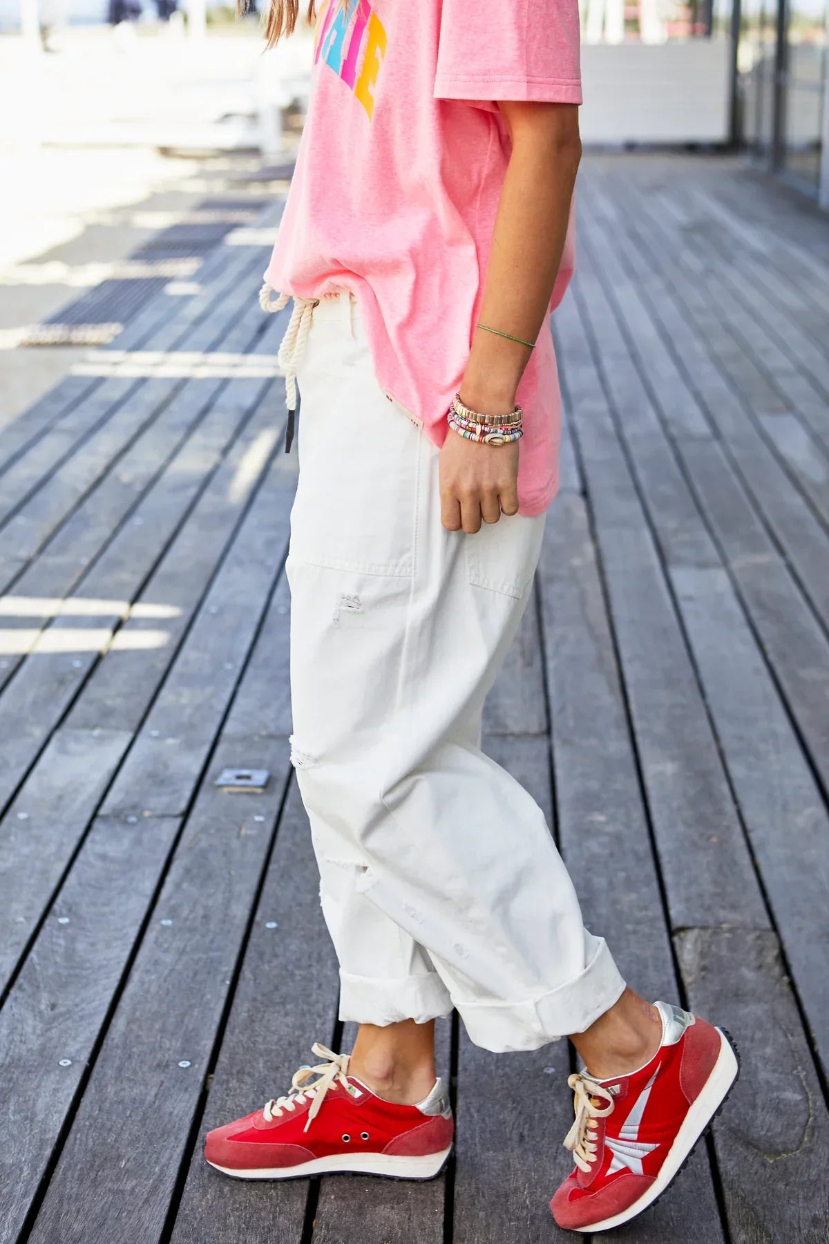   Hammil and coDistressed Carpenter Jeans in White SALE - Stay Wild Collective  