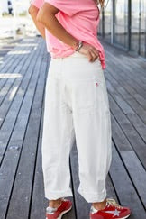   Hammil and coDistressed Carpenter Jeans in White SALE - Stay Wild Collective  