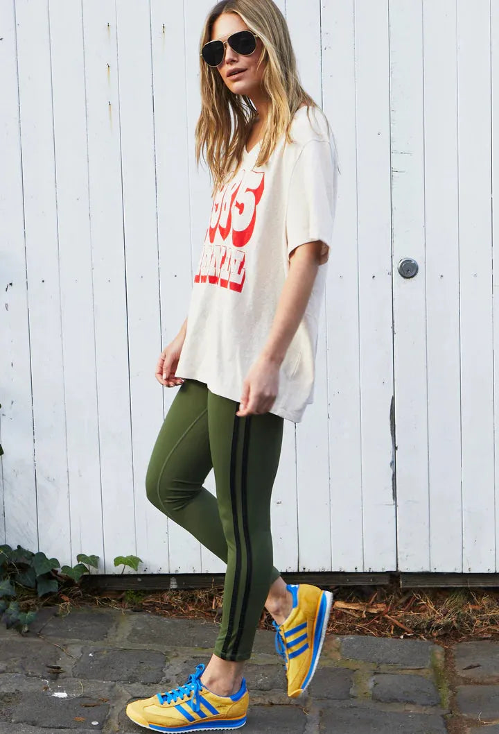 Hammill & Co LOGO V-NECK TEE - NATURAL - Stay Wild Collective  Tee shirts