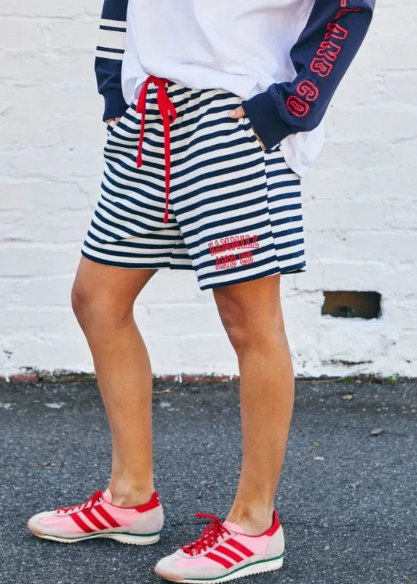 Hammil & Co Navy White Stripe Short - Stay Wild Collective  Shorts