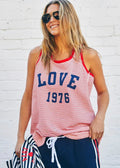 Hammil & Co Retro Stripe Tank Red/White - Stay Wild Collective  Tank top