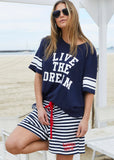 Hammil & Co Live The Dream Retro Tee Navy - Stay Wild Collective  Tee shirts