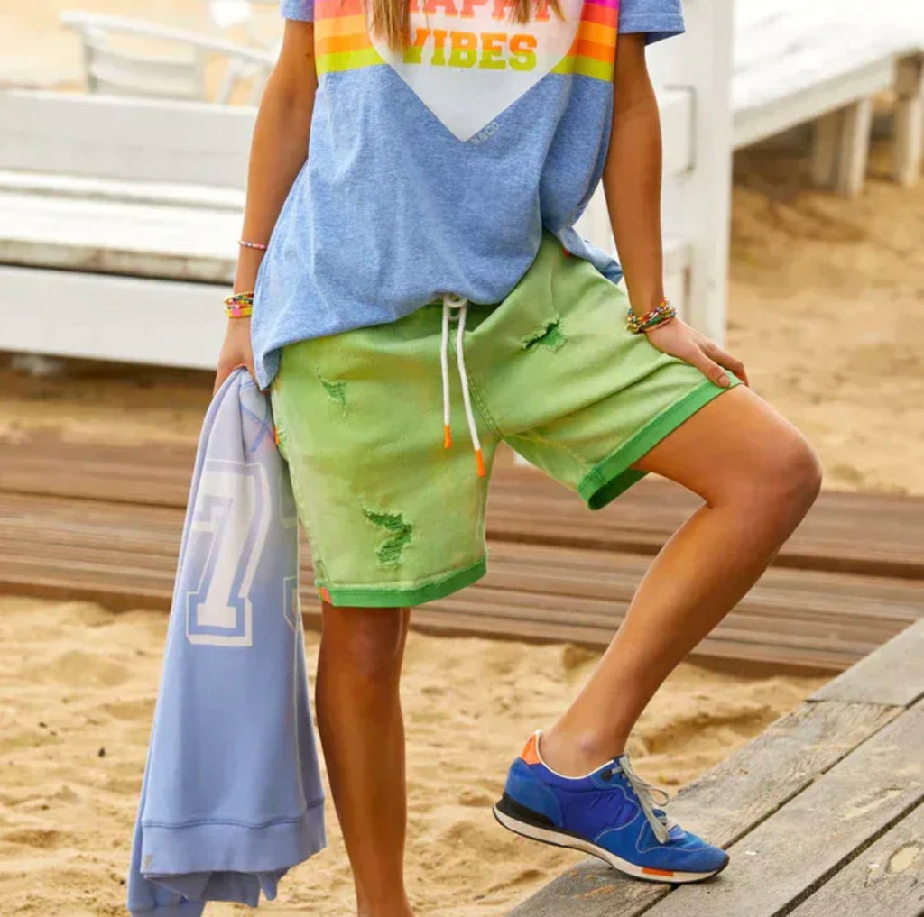   Hammill & co vintage wash shorts  green SALE - Stay Wild Collective  
