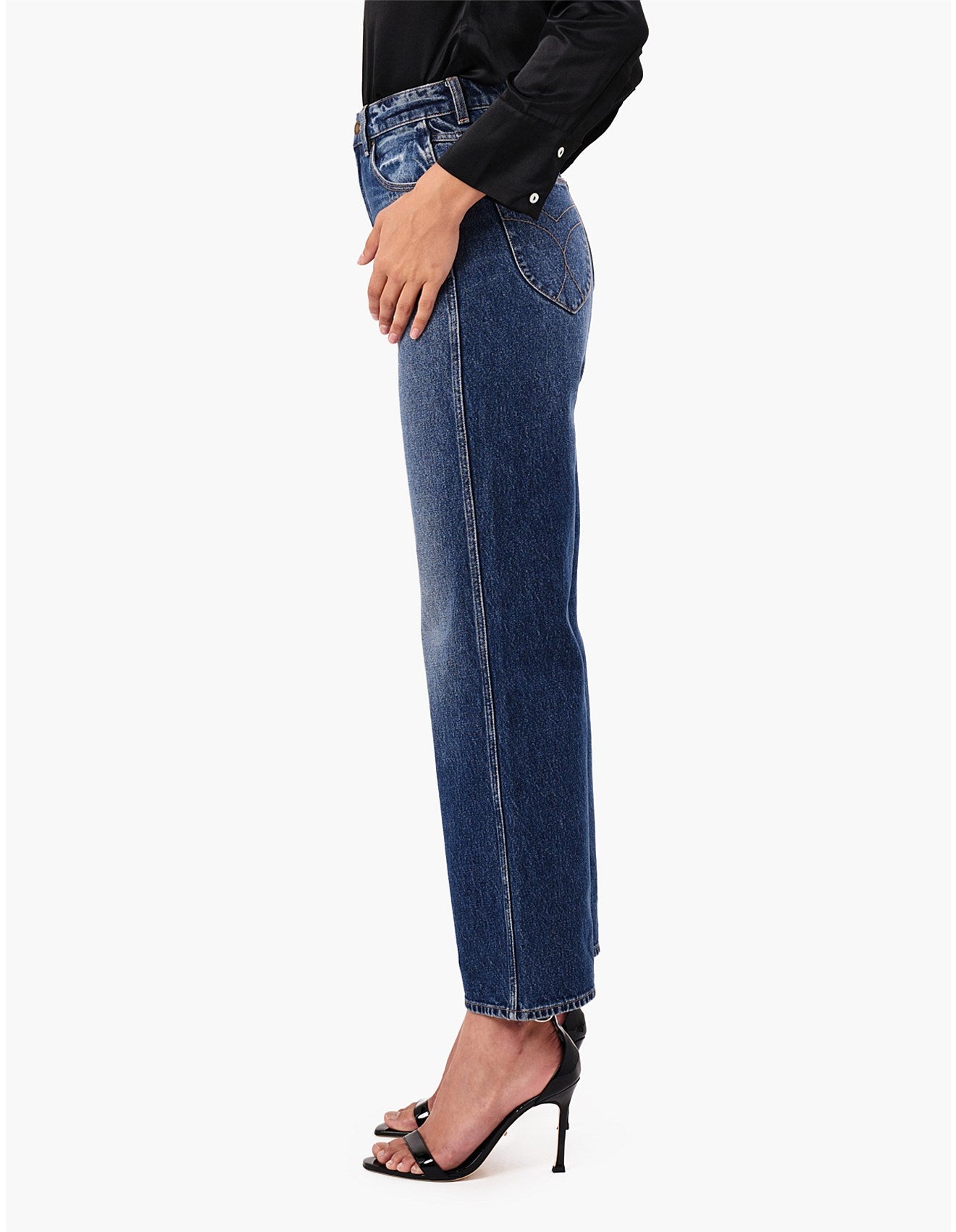  Heidi Ankle Old Favourite High Rise Relaxed Straight Dark Vintage Blue SALE - Stay Wild Collective  