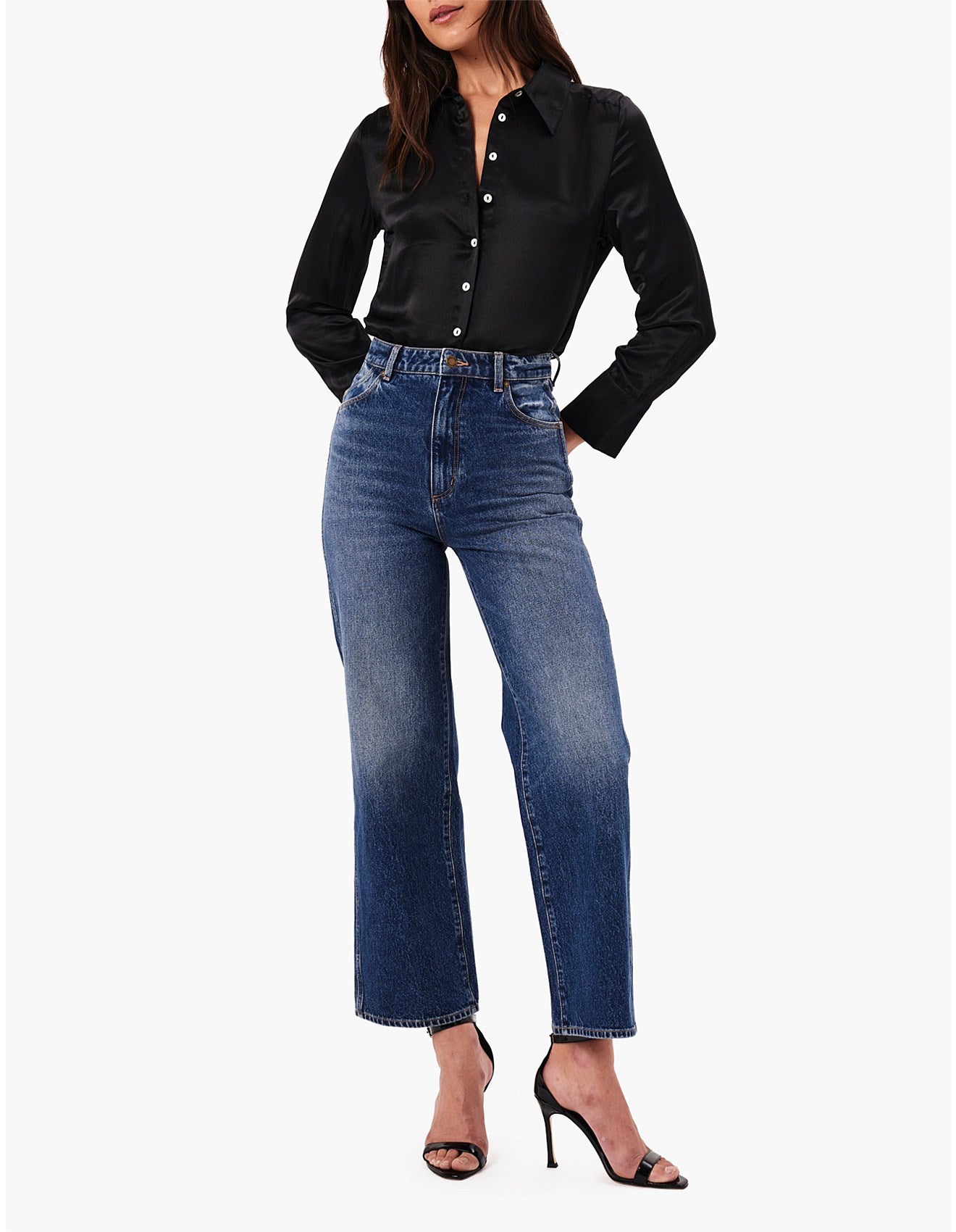  Heidi Ankle Old Favourite High Rise Relaxed Straight Dark Vintage Blue SALE - Stay Wild Collective  