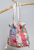 Helena Draw string patchwork vintage floral cotton shoulder bag - Stay Wild Collective