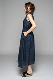 Dogstar Agnes tuck dress lapis