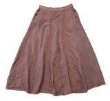 23G337 Frederic linen full length skirt with pockets peta