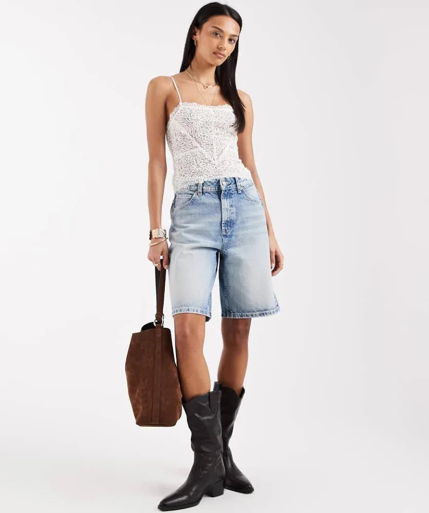 Free People Love and Lace cami top in clean ivory