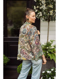 Love Grows Wild Floral Bamboo Cropped Kimono with Bees