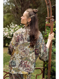 Love Grows Wild Floral Bamboo Cropped Kimono with Bees