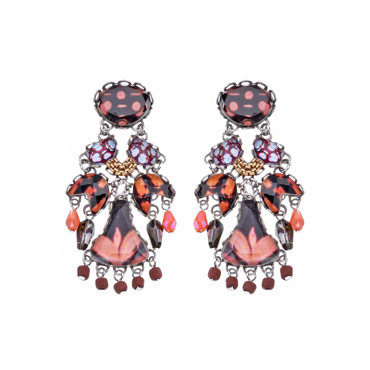 Ayalabar rose clay earrings R2322