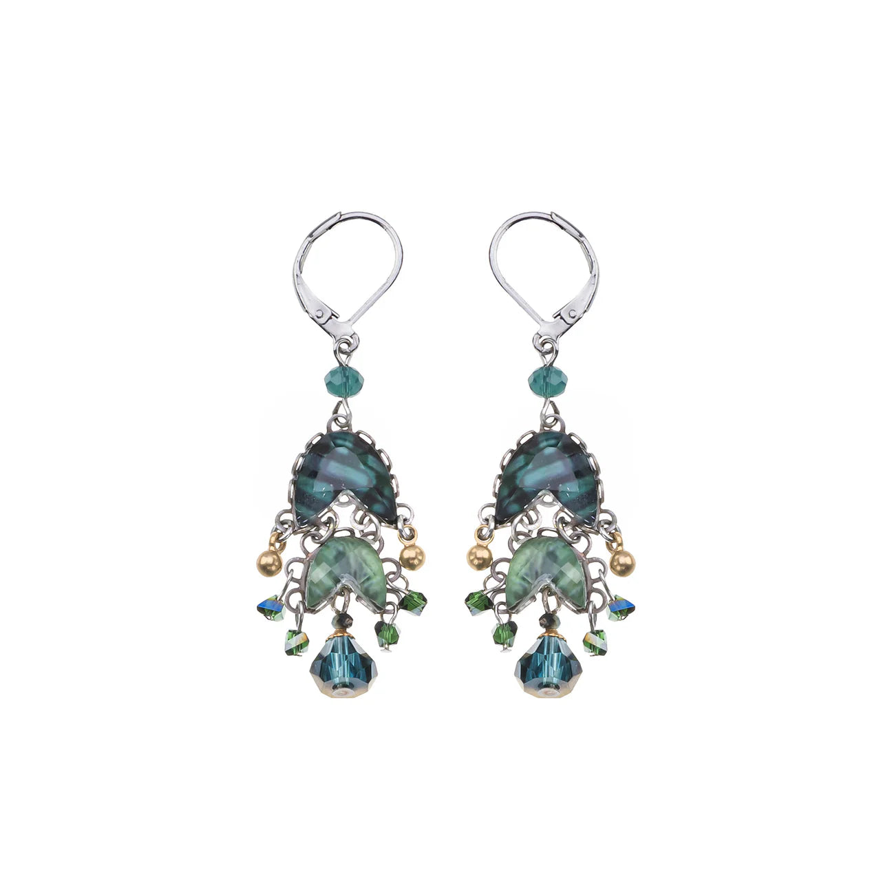 Ayalabar emerald reflection earrings R2331