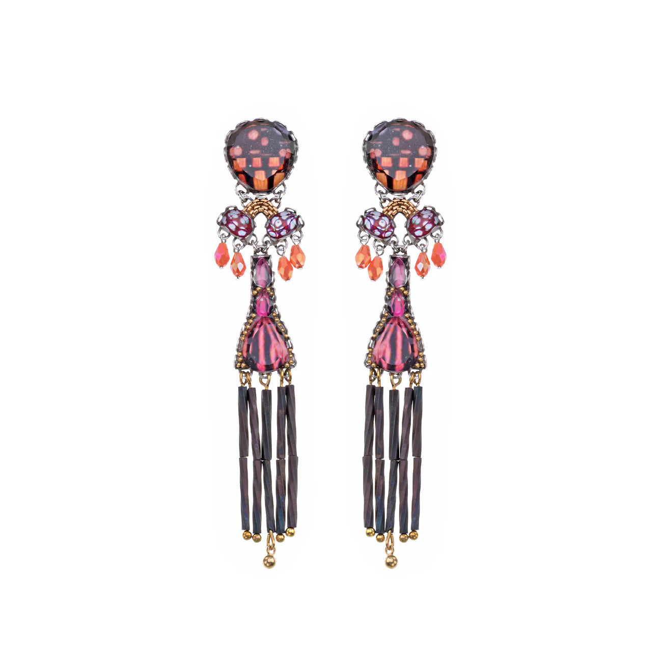 Ayalabar rose clay earrings R2321