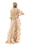 DRESS 838-HART-OS Floral Hyacinth Ruffle Gown