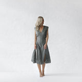 Linen star dress seaside tones sale