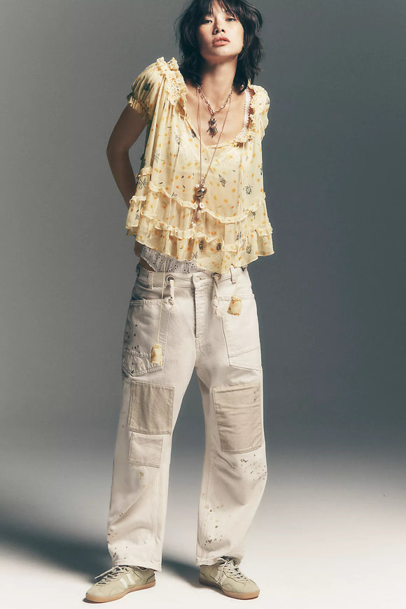 We the free moxie low slung pants white