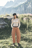 Free People Good Luck Mid-Rise Barrel Jeans | ginger root