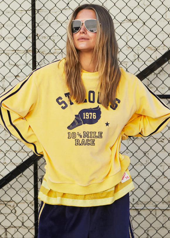 Hammil and co lemon velour sweat