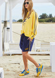 Hammil and co navy and yellow shorts