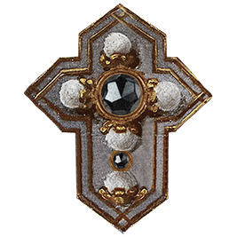 Voglio Bene Golden gem cross pin