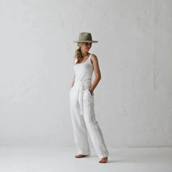 Seaside tones wrap trousers white SALE