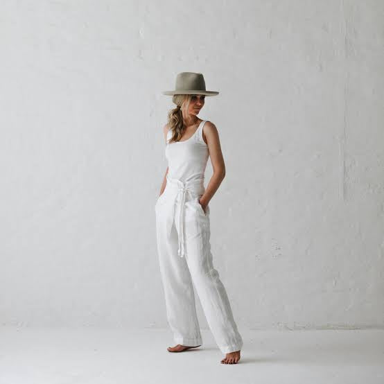 Seaside tones wrap trousers white sale