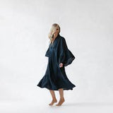 Seaside  tones linen  sea dress in navy  sale