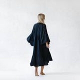 Seaside  tones linen  sea dress in navy  sale