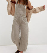 Free people cobblestone good luck barrel overall