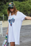 JERSEY BEACH DRESS - white - SALE