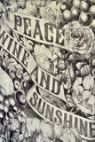 Peace wine and sunshine scarf