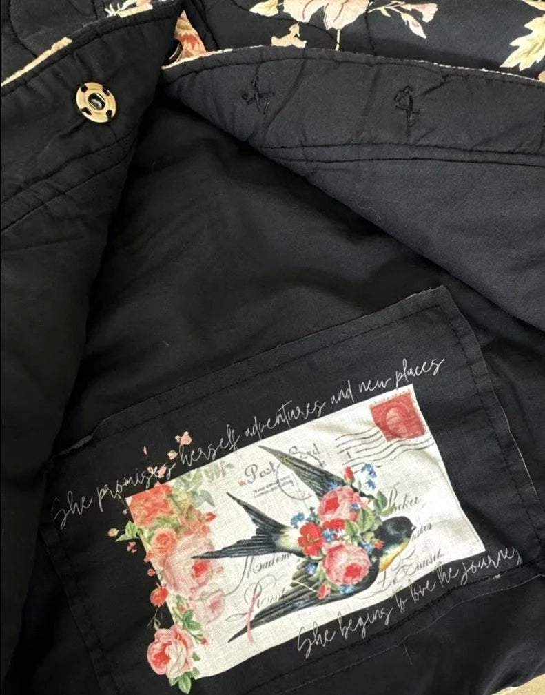 Miss Rose Sister Violet Mitsuko midnight rose quilted jacket