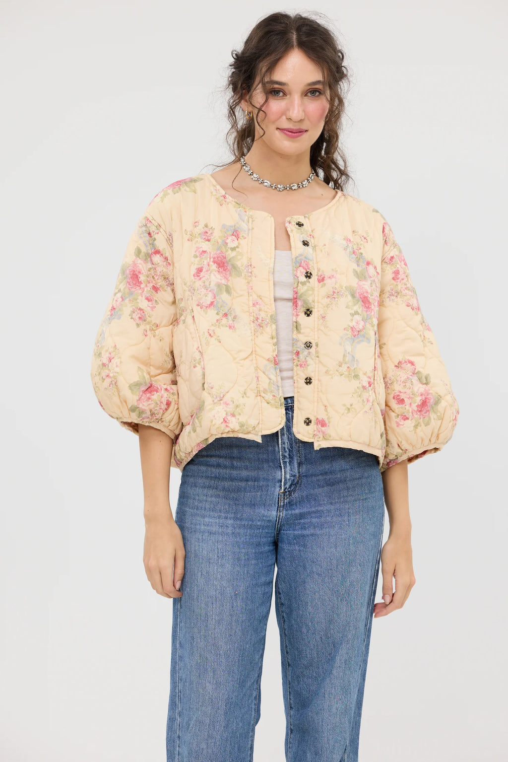 Miss Rose Sister Violet Mitsuko petite fleur quilted jacket
