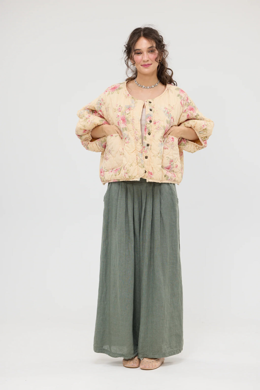 Miss Rose Sister Violet Mitsuko petite fleur quilted jacket