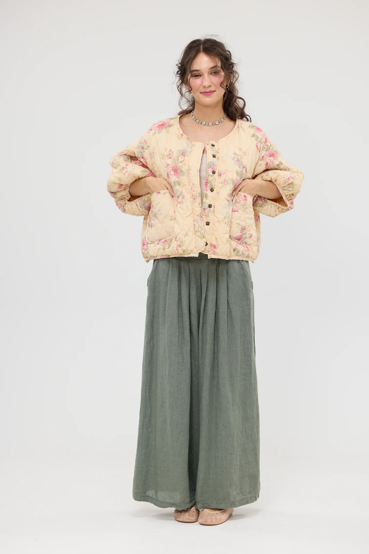 Miss Rose Sister Violet Mitsuko petite fleur quilted jacket