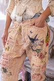 Pre order PANTS 345-SOLEI-OS Jacquard Appliqué Miner Denims