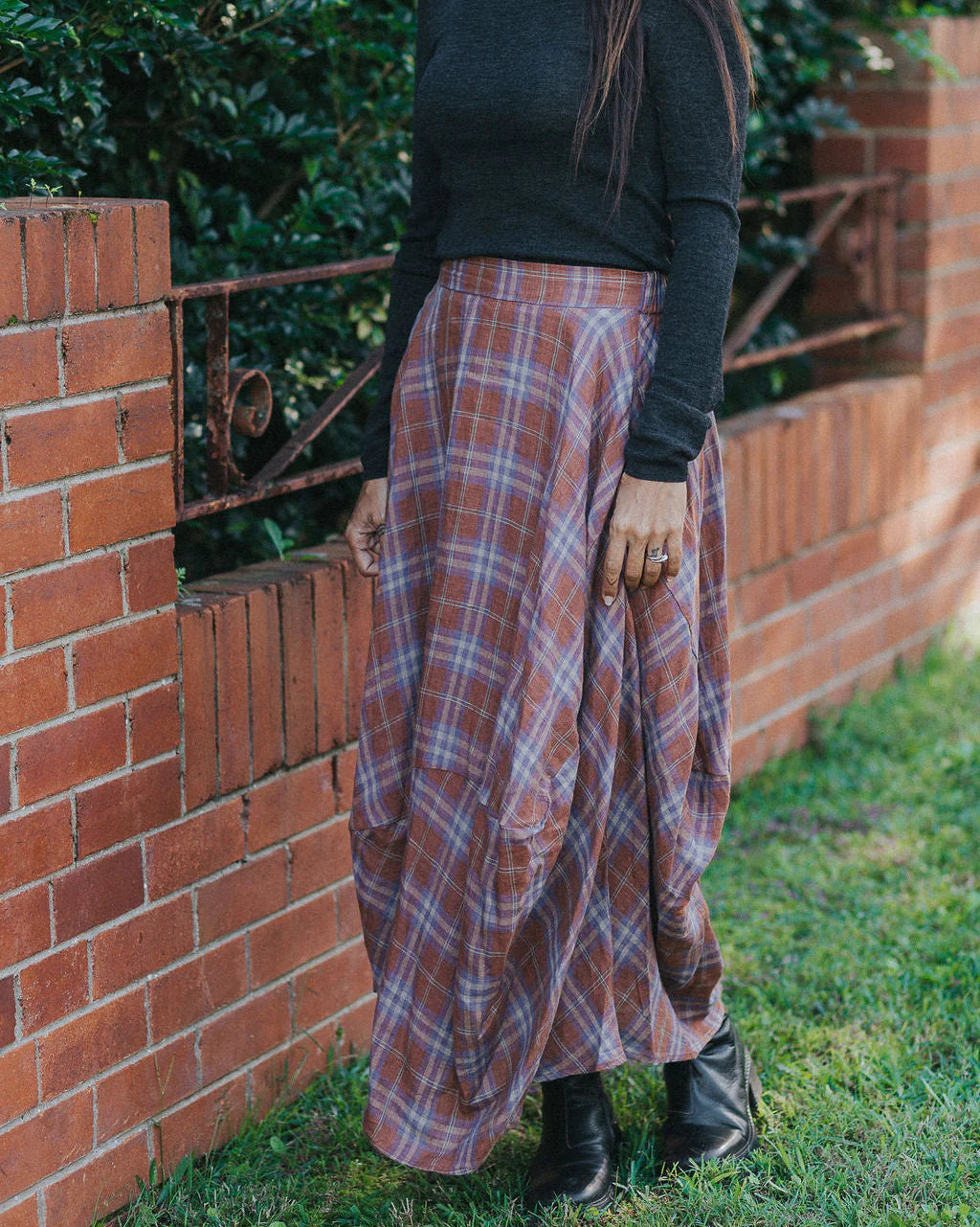 Lavigne asymmetrical skirt - plaid
