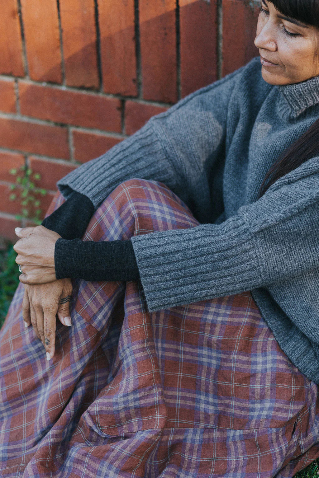 Lavigne asymmetrical skirt - plaid