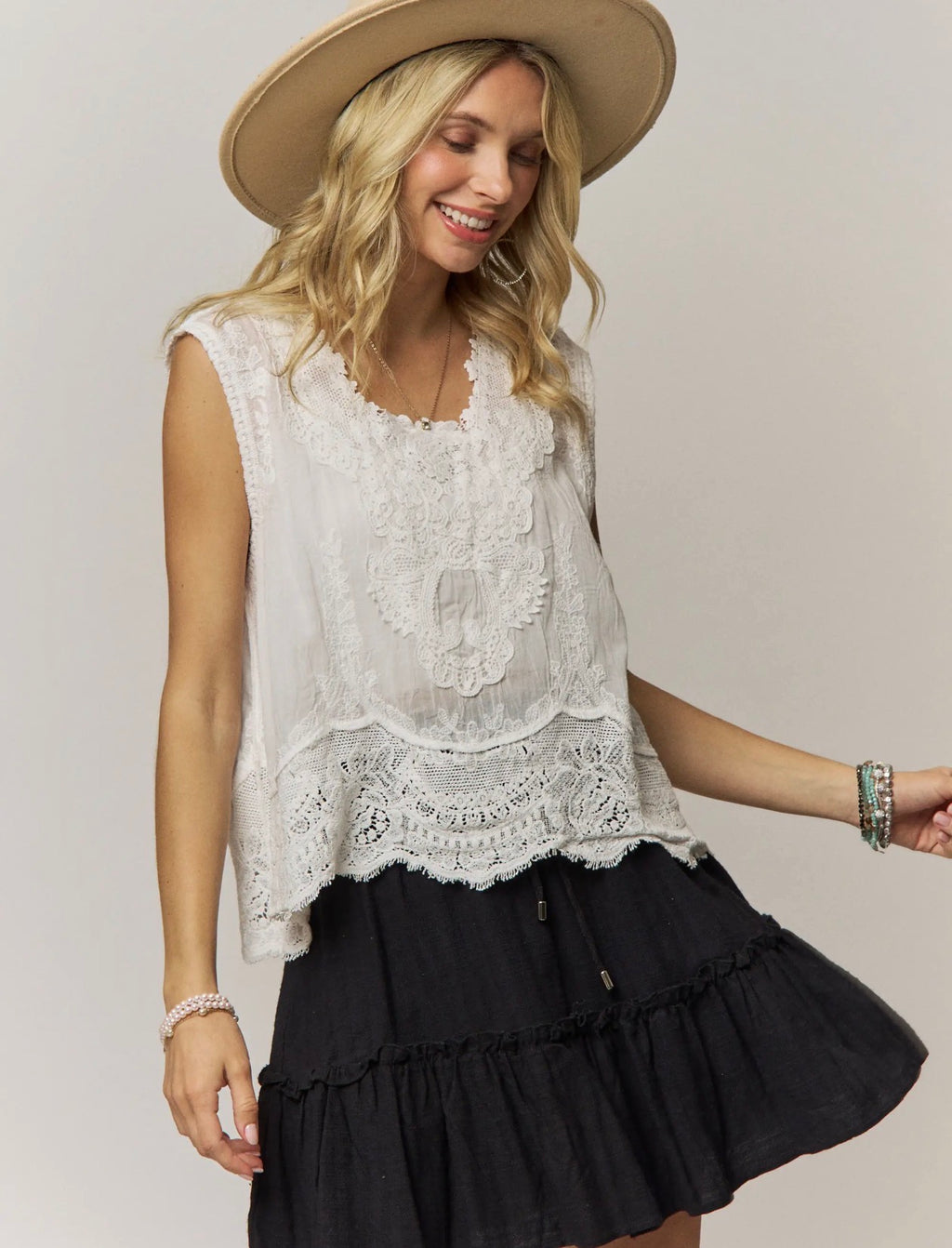 Adora Amelia embroidery top