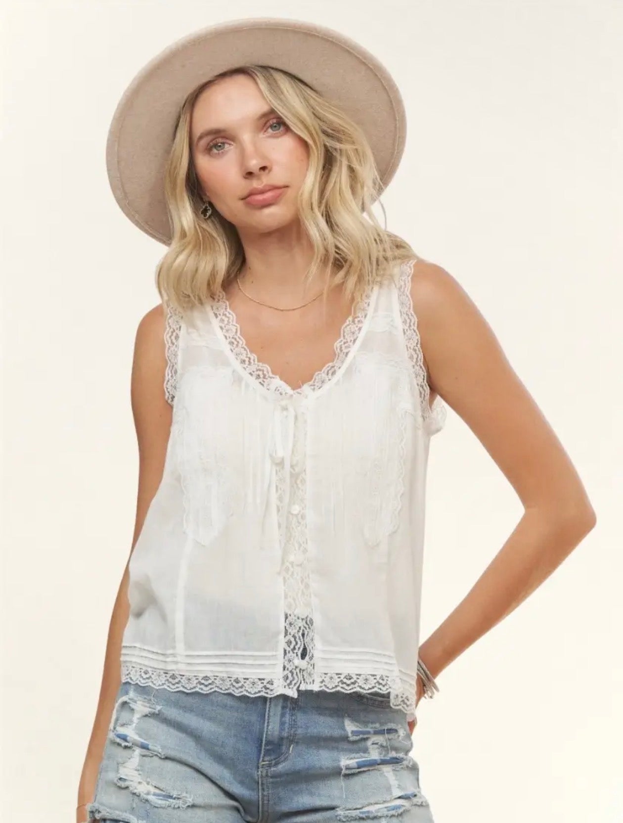 Adora Camille lace top