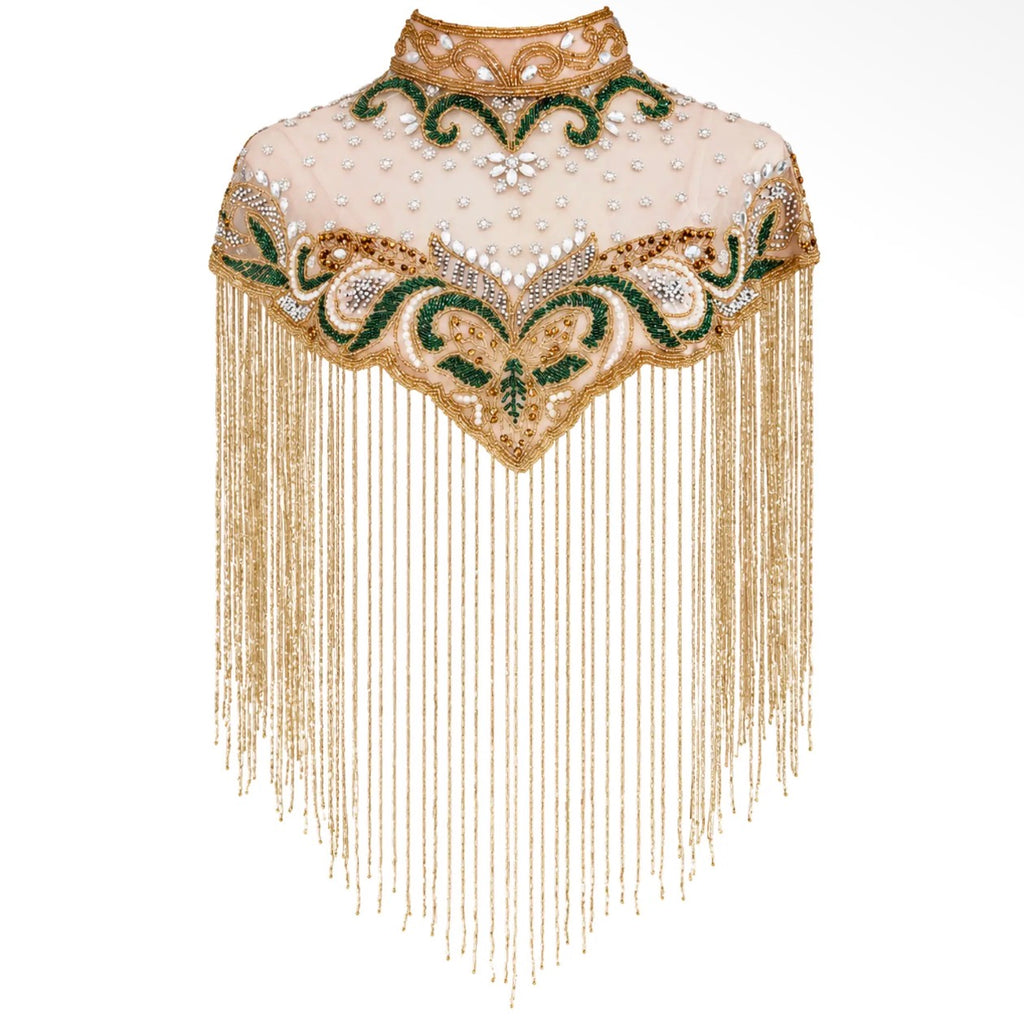 The Verdelt  hand beaded capelet