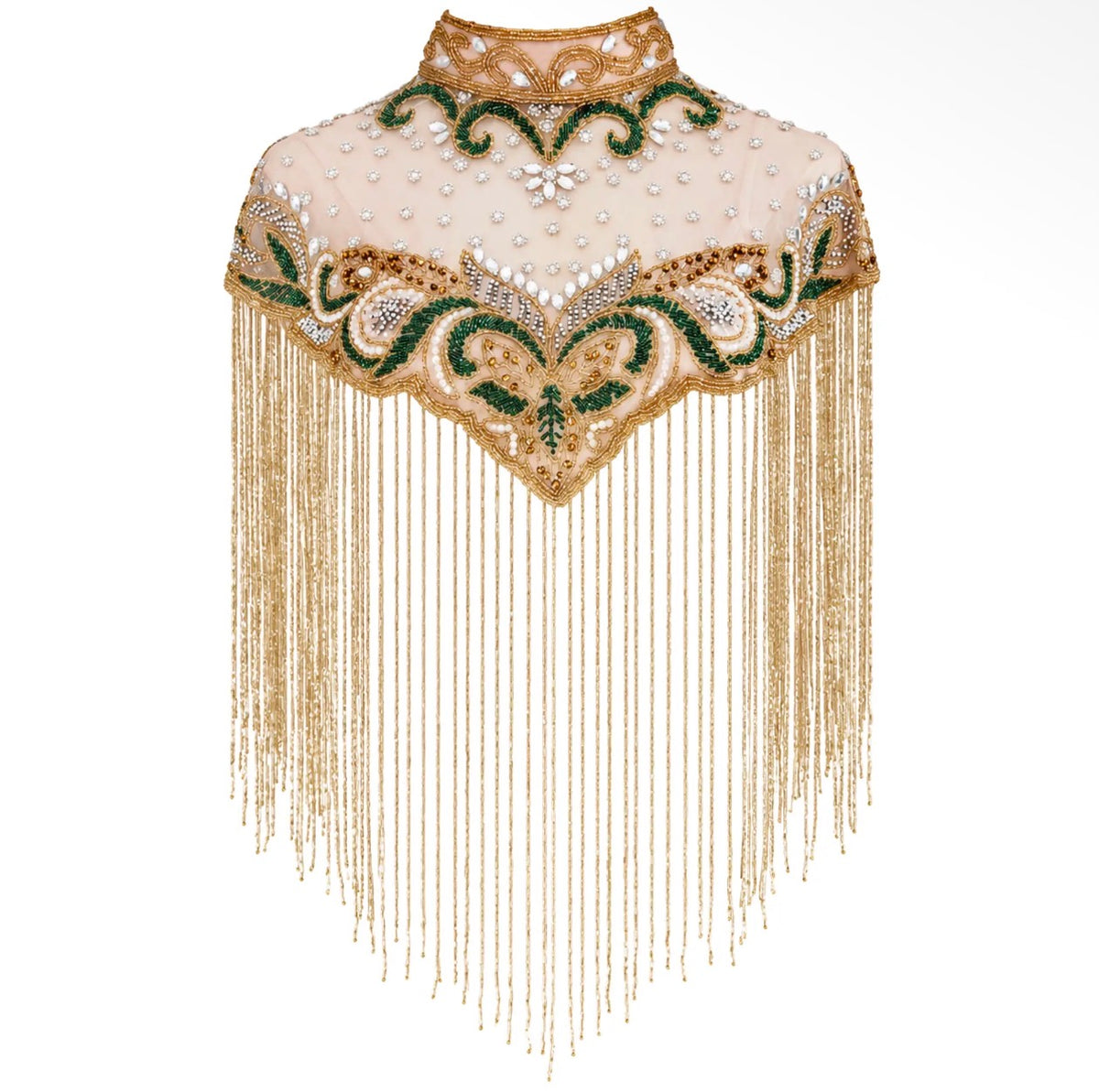 The Verdelt  hand beaded capelet