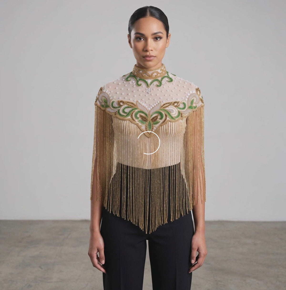 The Verdelt  hand beaded capelet